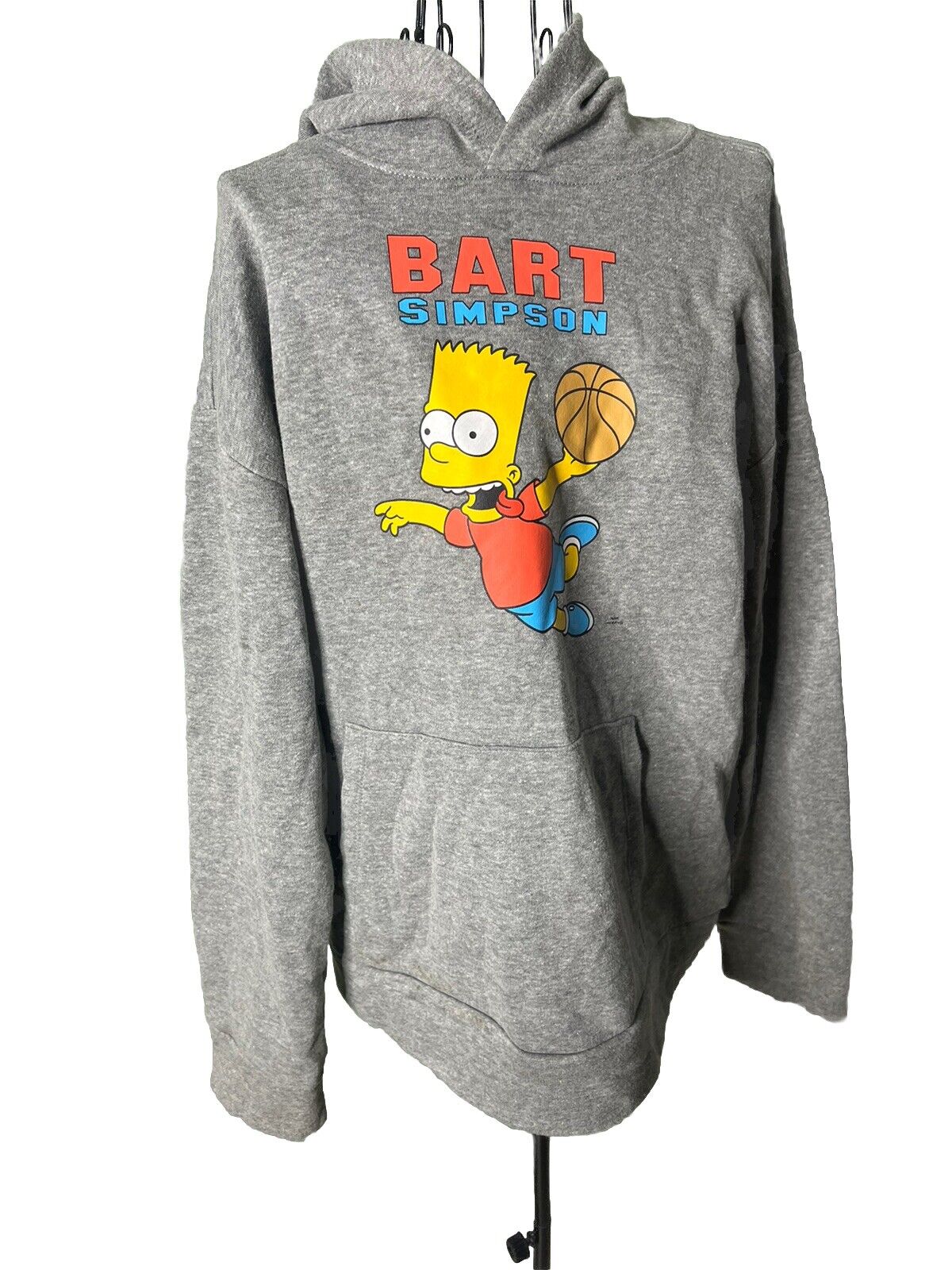 Bart Simpson Sweater Youth XL 14/16 Black Long Sleeve Hoodie