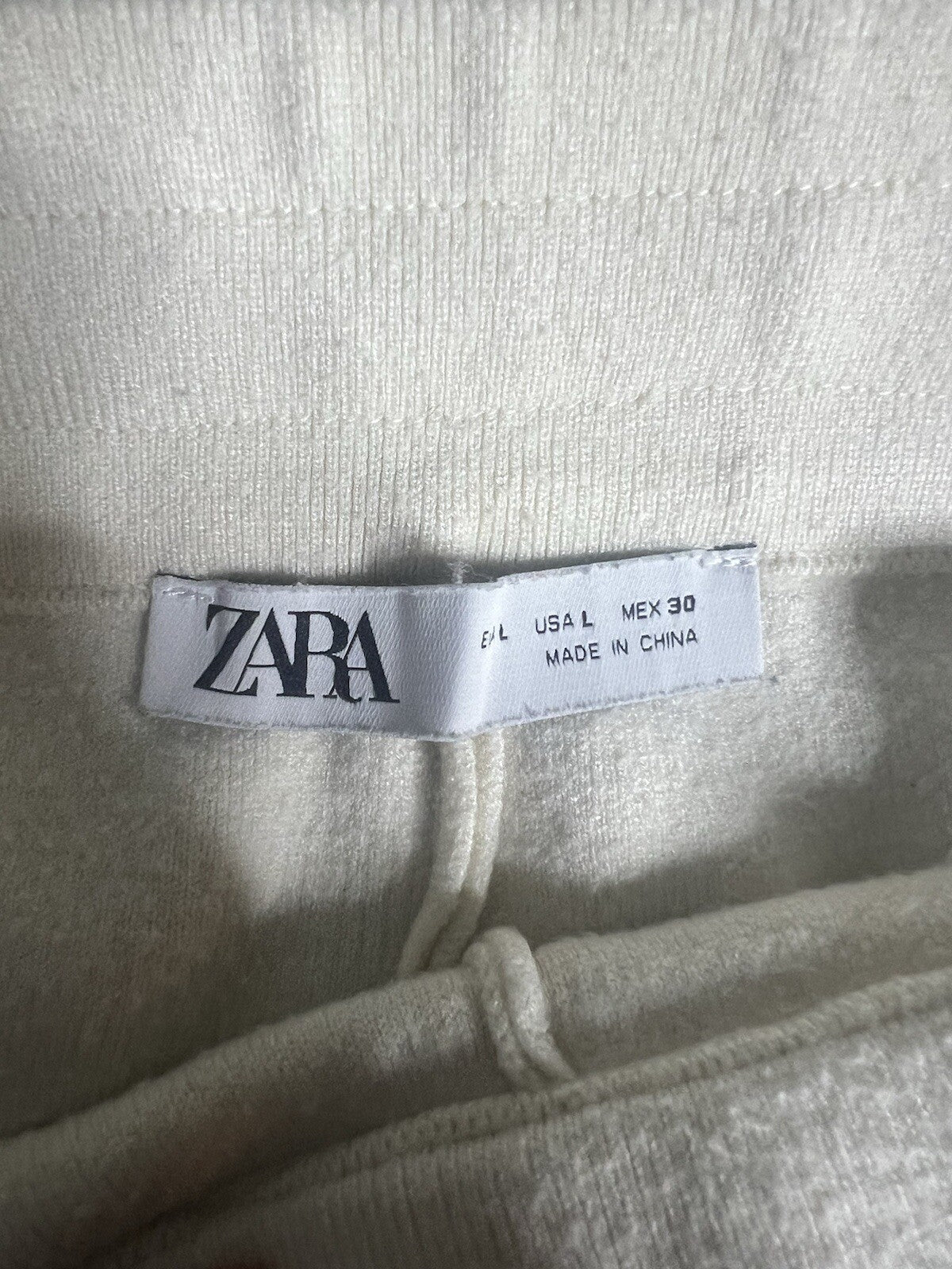 ZARA Pants Womens L Beige Sweatpants Comfort Lounge Relaxed Womens