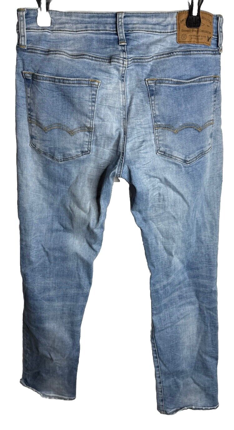 American Eagle Athletic Straight Men’s Denim Blue Jeans Size 31x30 AirFlex+