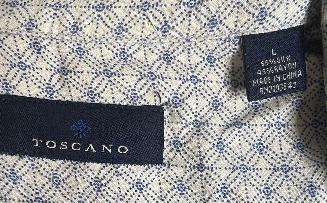 Toscano Shirt Adult Large Button Down Short Sleeve