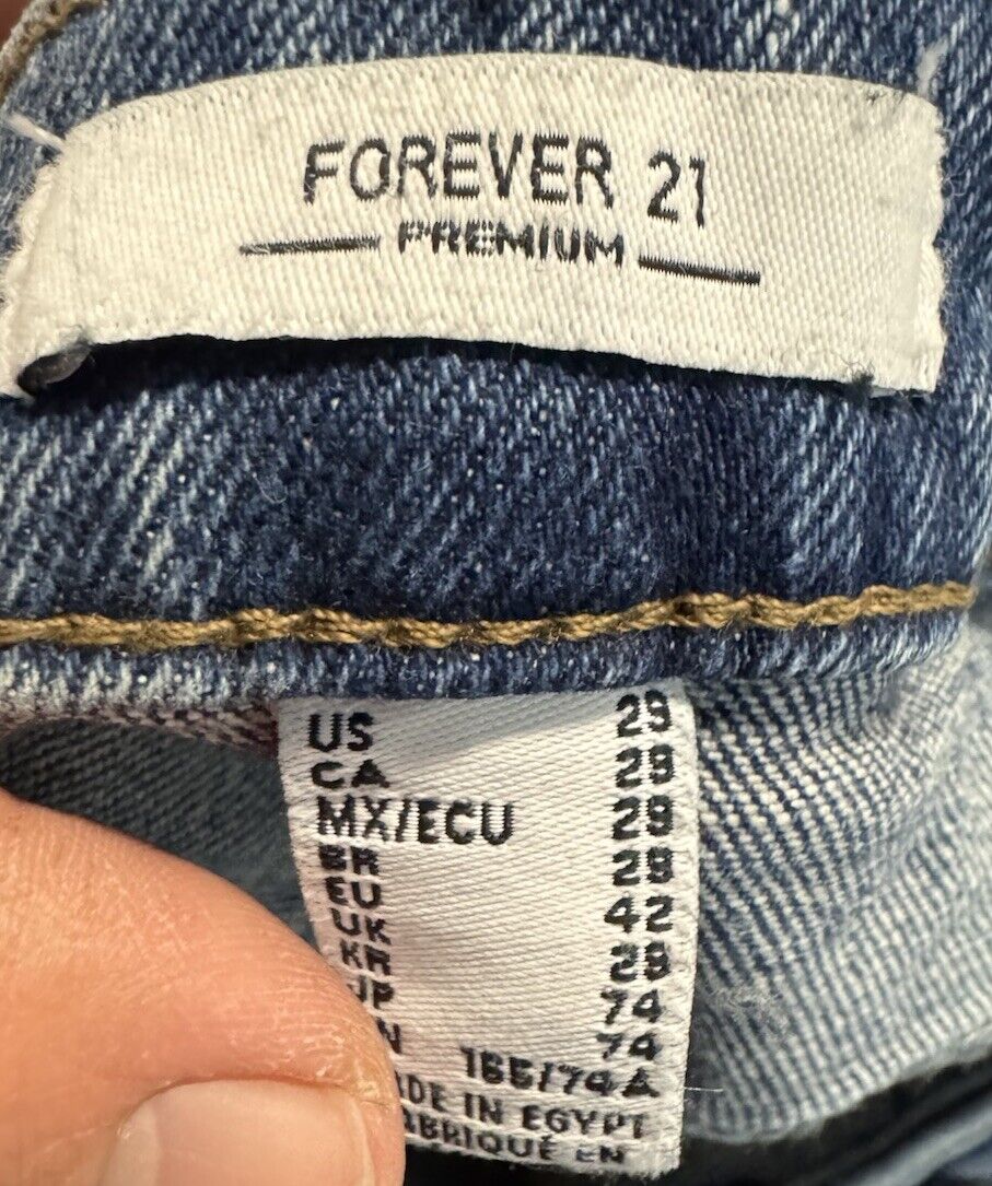 Forever 21 High Rise Jean Shorts Women's Size 29 Stretch Denim
