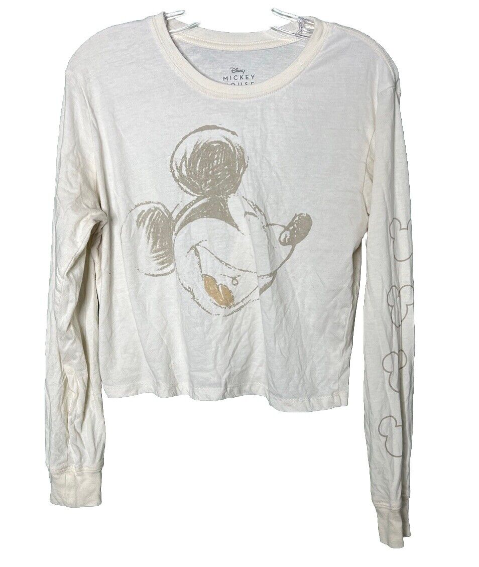 DISNEY Mickey Mouse long sleeve shirt women's Large thin Disney