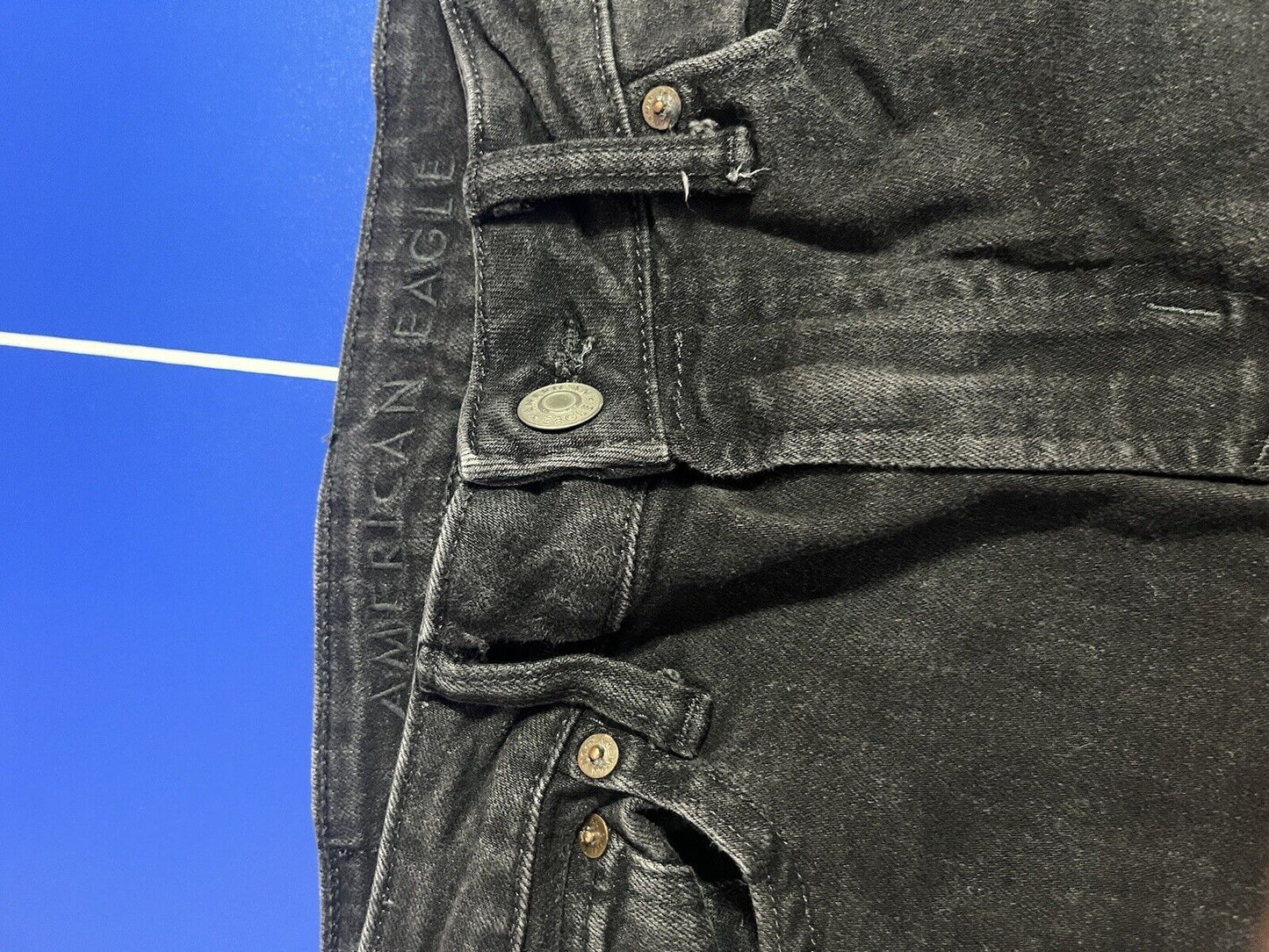 American Eagle Jeans Mens 31x30 Black Original Straight Next Level Flex