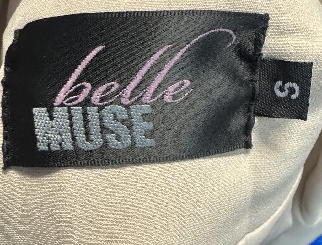 Belle muse Women White Blazer Sz S