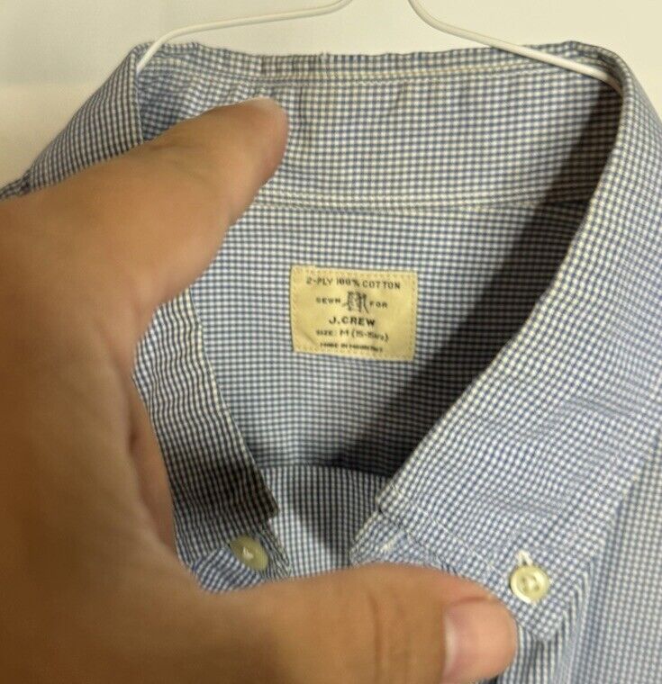 J. Crew Dress Shirt Men's Medium 15-15.5 Long Sleeve Collared