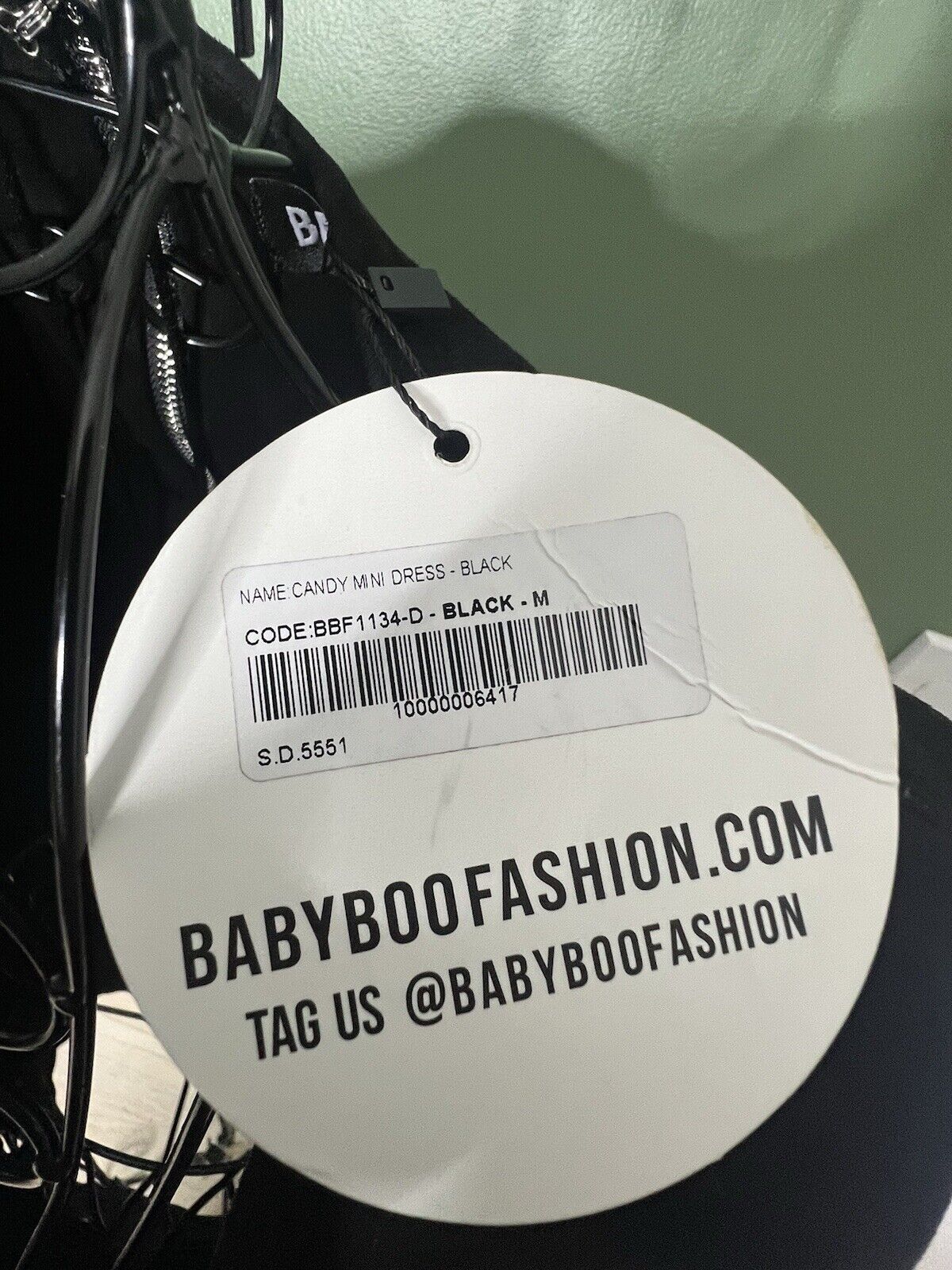 Babyboo Dress Black Candy Faux Suede Lace Up Mini Bodycon Stretch Size Medium