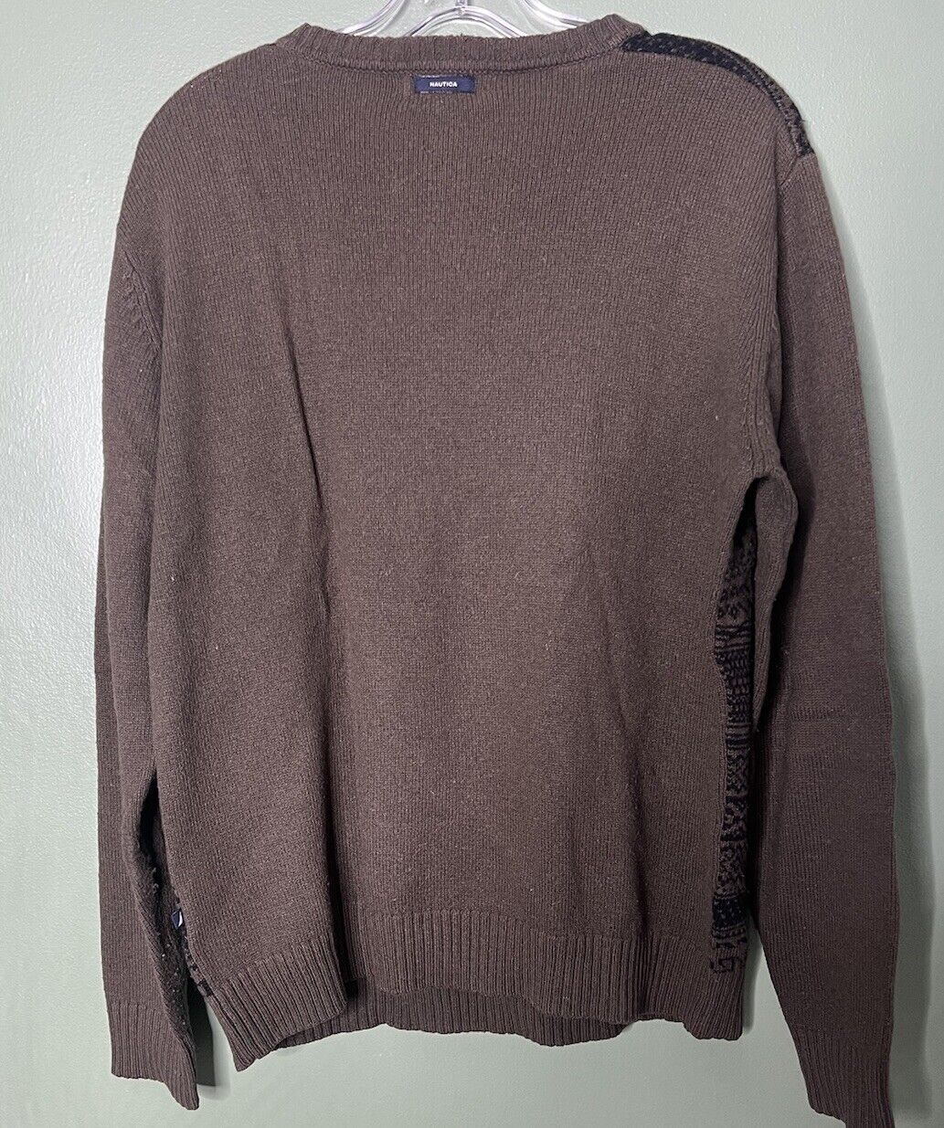 Nautica Women's Sleeve Crew Neck Sweater Red Size M