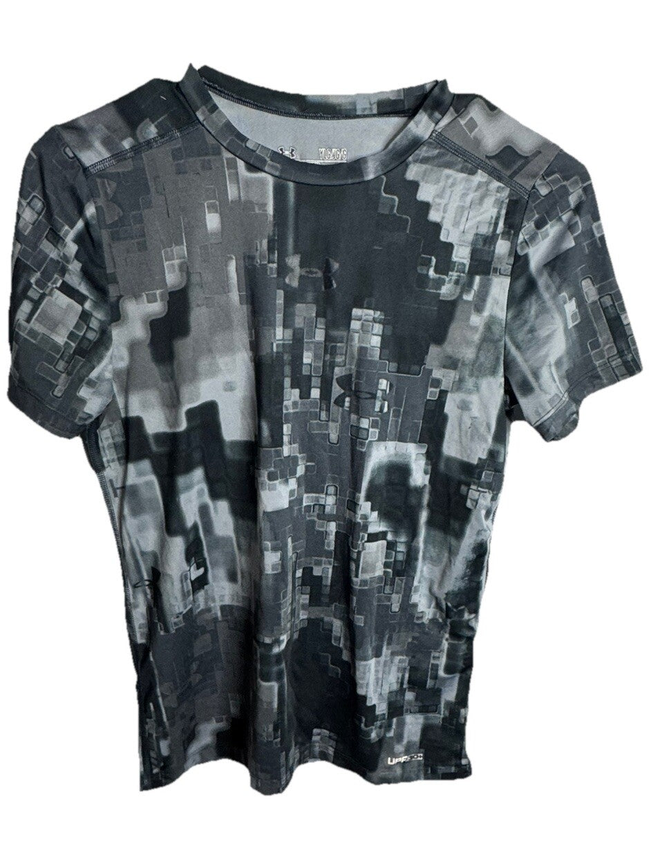 Under Armour HeatGear Loose Fit T-Shirt Youth Size YLG/JG/G/ Red UA Logo