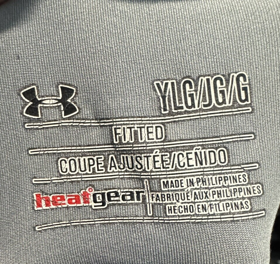 Under Armour HeatGear Loose Fit T-Shirt Youth Size YLG/JG/G/ Red UA Logo