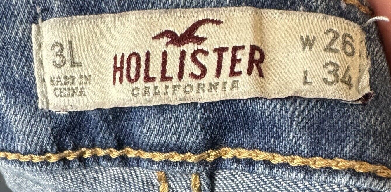 Hollister Jeans Womens 3L 26x34 Blue Denim