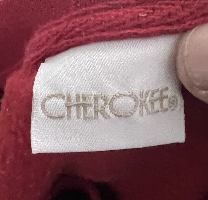 Cherokee Red Cotton Knit Pullover Sweater Men's L Soft Warm Crew Neck