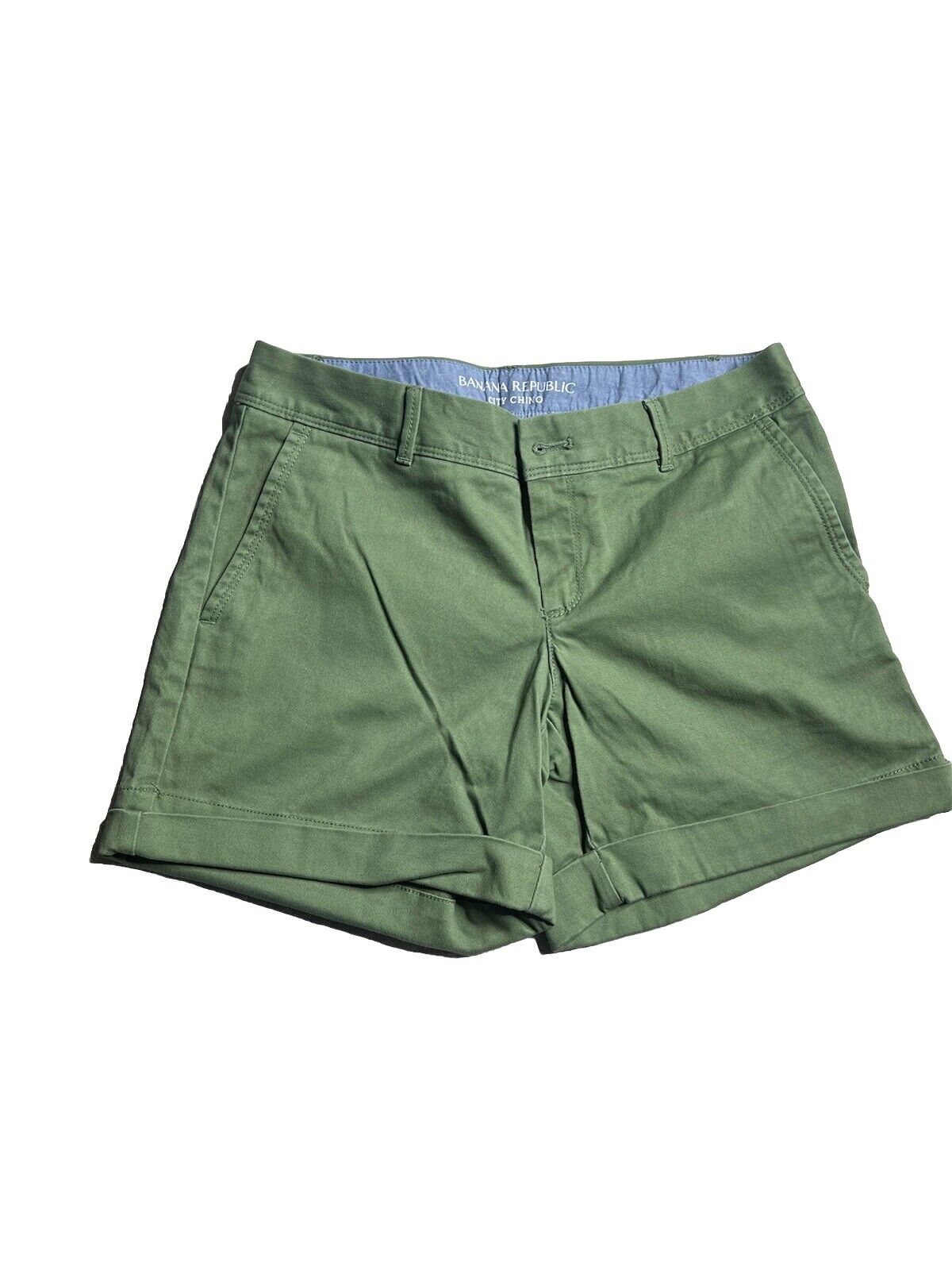 Banana Republic Shorts Womens 0 City Chino Mid Rise Casual Button