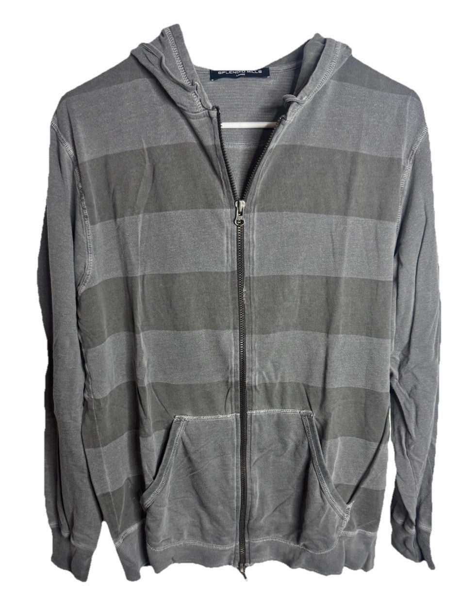Splendid Mills Hoodie Mens Large Pocket Stretch Cotton Faded