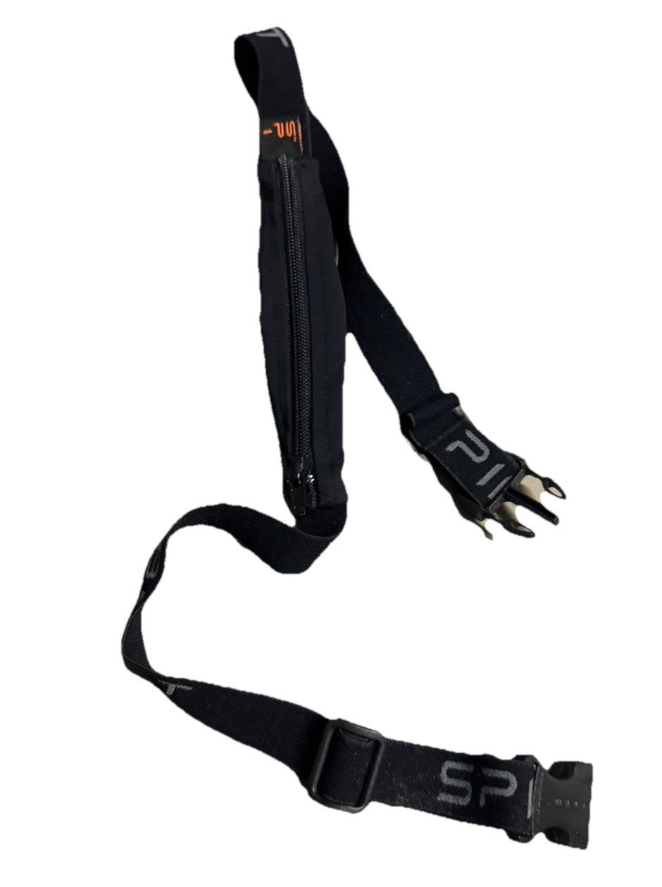 SPIbelt Basic Black Zippered Fanny Pouch - Size 24” - 47” Waist - Trail Running