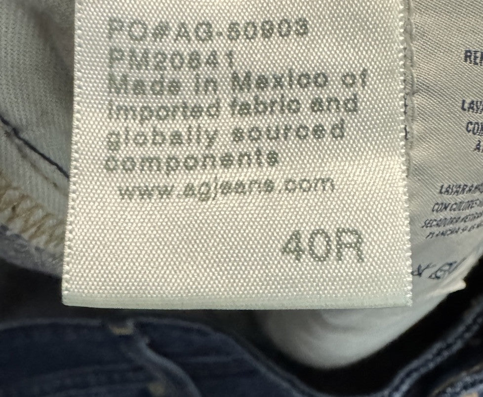 AG Adriano Goldschmied Jeans Mens 40 Blue Protege Straight Leg Stretch Denim