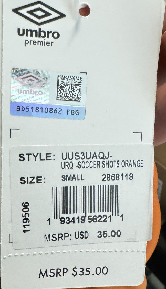 Umbro Soccer Shots Orange Athletic T-Shirt Kid's Size Small