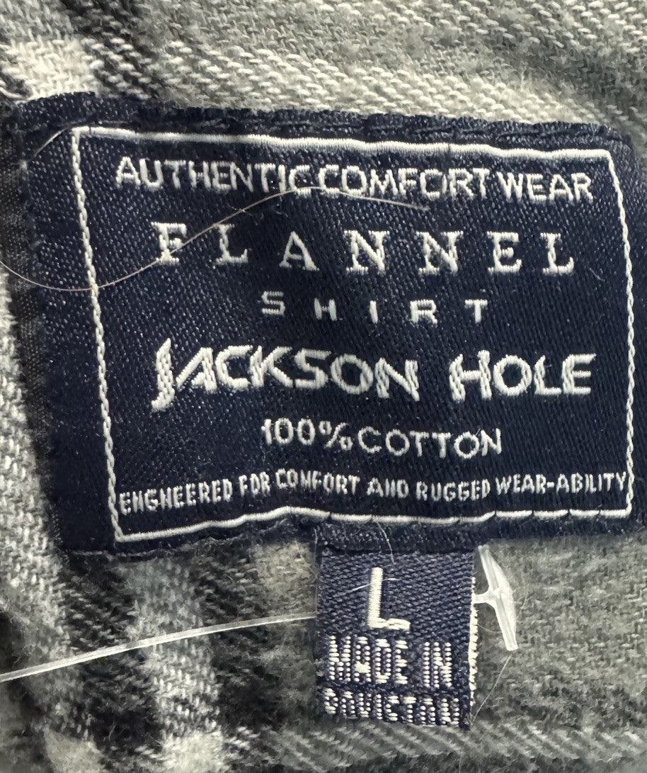 Jackson Hole Long Sleeve Shirt Mens Large Cotton Button Up Chest Pocket