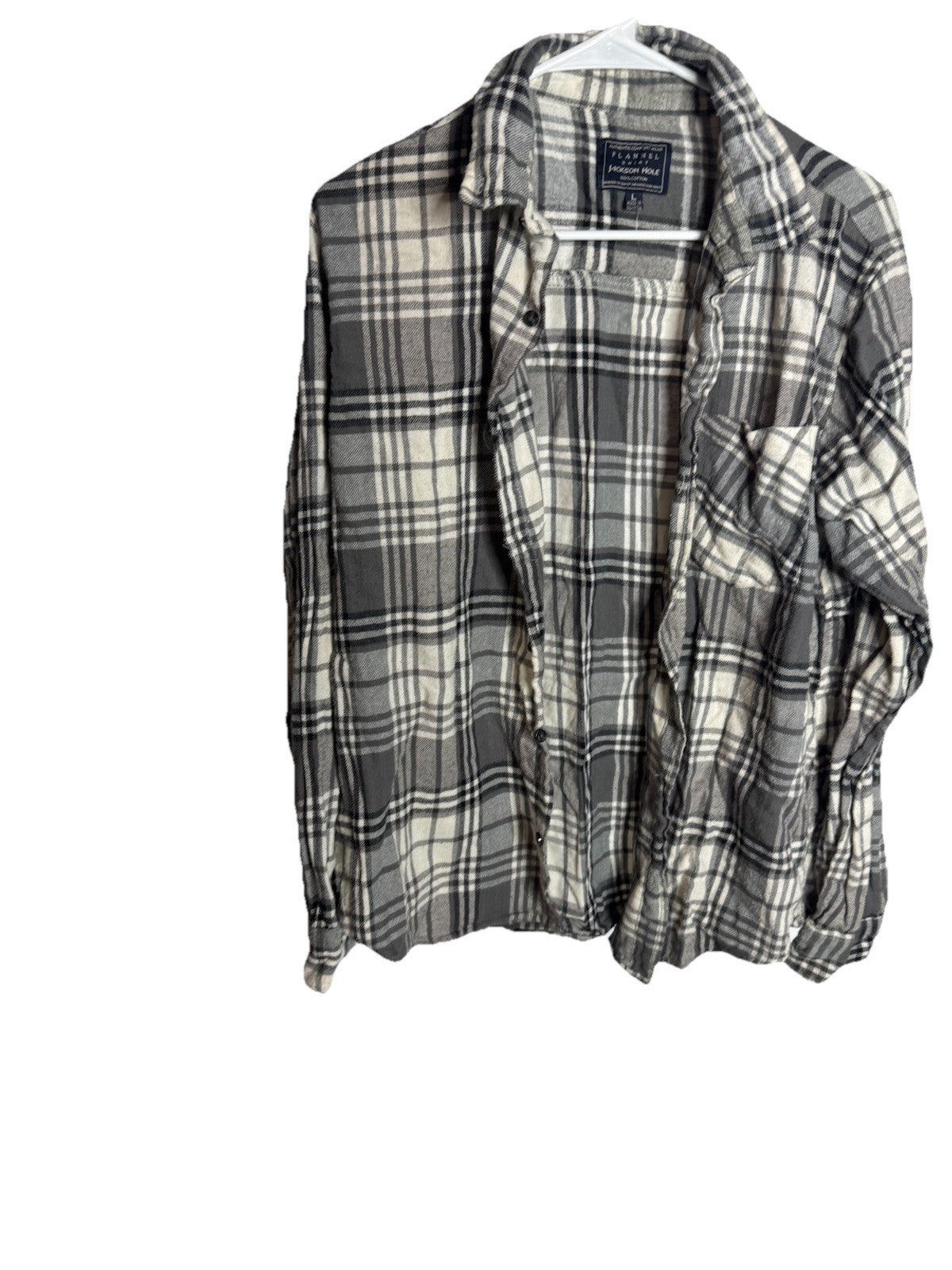 Jackson Hole Long Sleeve Shirt Mens Large Cotton Button Up Chest Pocket