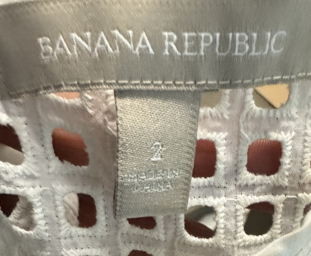 Banana Republic Top Womens Size 2 Sleeveless Blouse