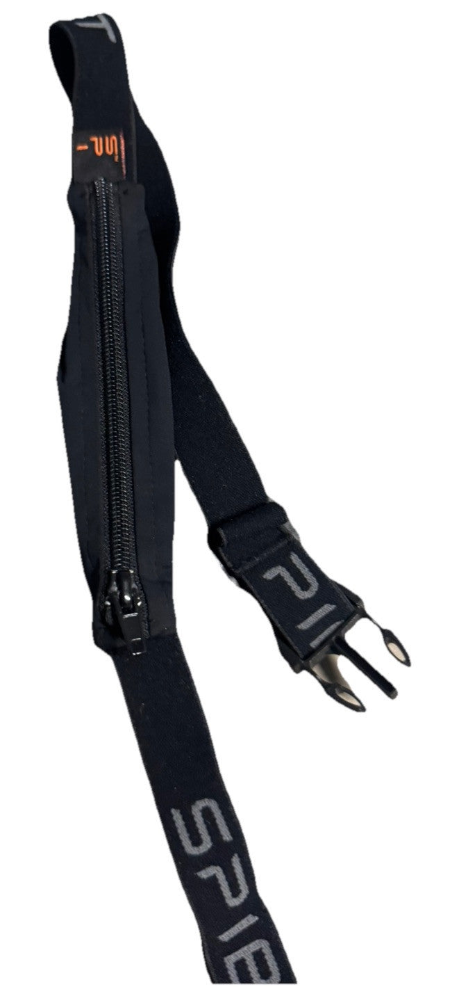 SPIbelt Basic Black Zippered Fanny Pouch - Size 24” - 47” Waist - Trail Running