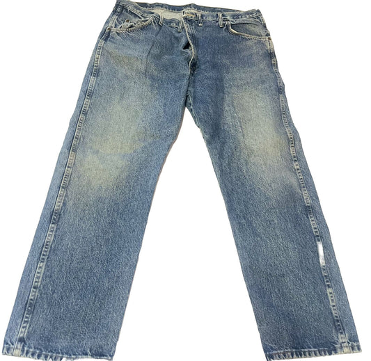 Wrangler Mens Jeans, Size 44x30, Blue Denim, Bootcut,Good Condition,Vintage Find