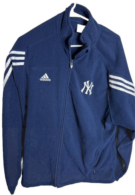 Adidas New York Yankees full zip light weight spring jacket large