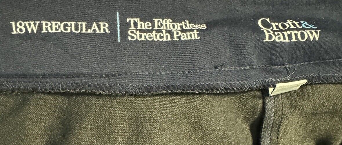 Croft Barrow Pants Womens 18W Regualr Blue Pull On Effortless Stretch Pants