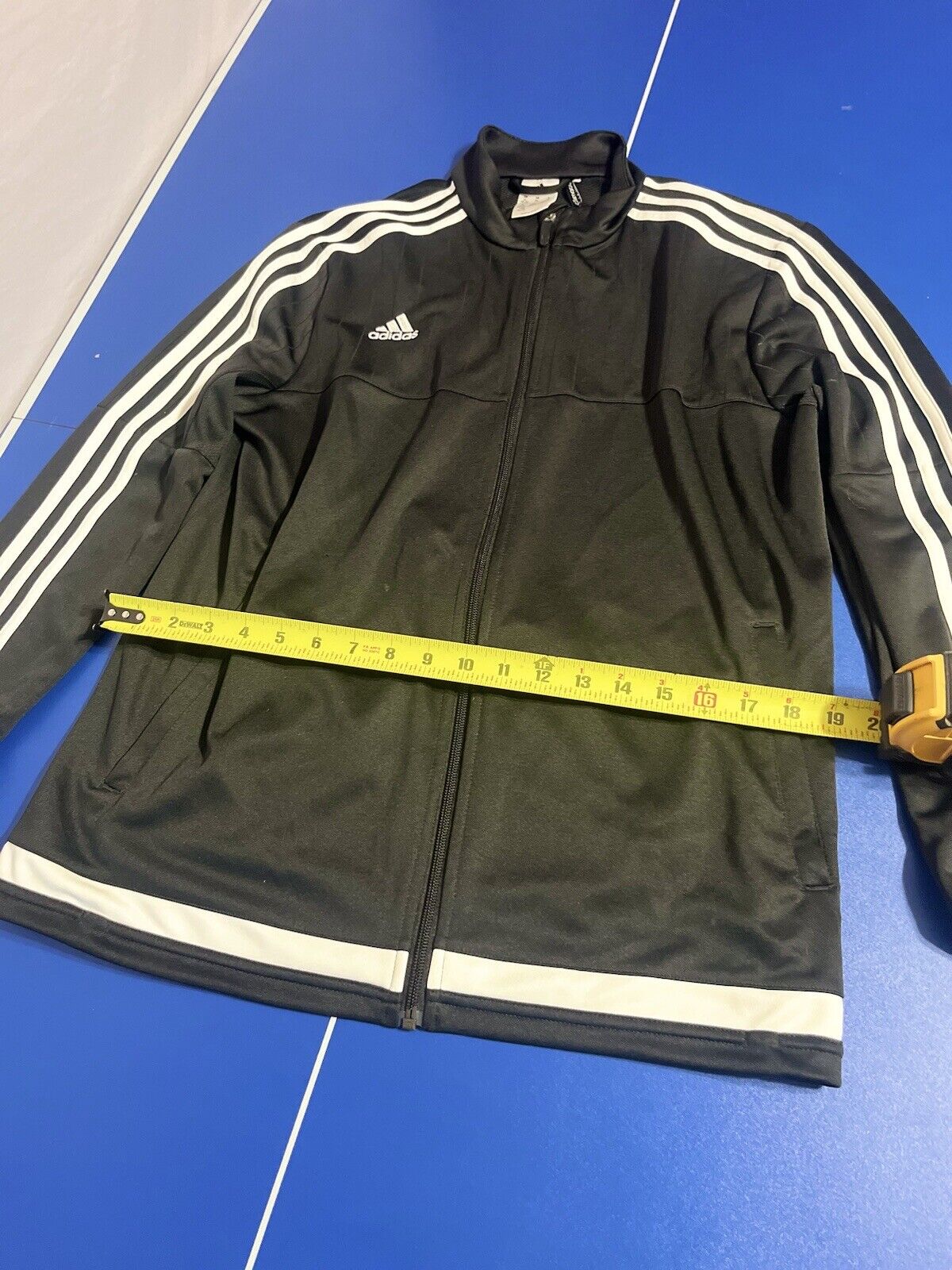adidas Essentials 3-Stripe Track Jacket for Men, Size XL - Black/White,Rare Find