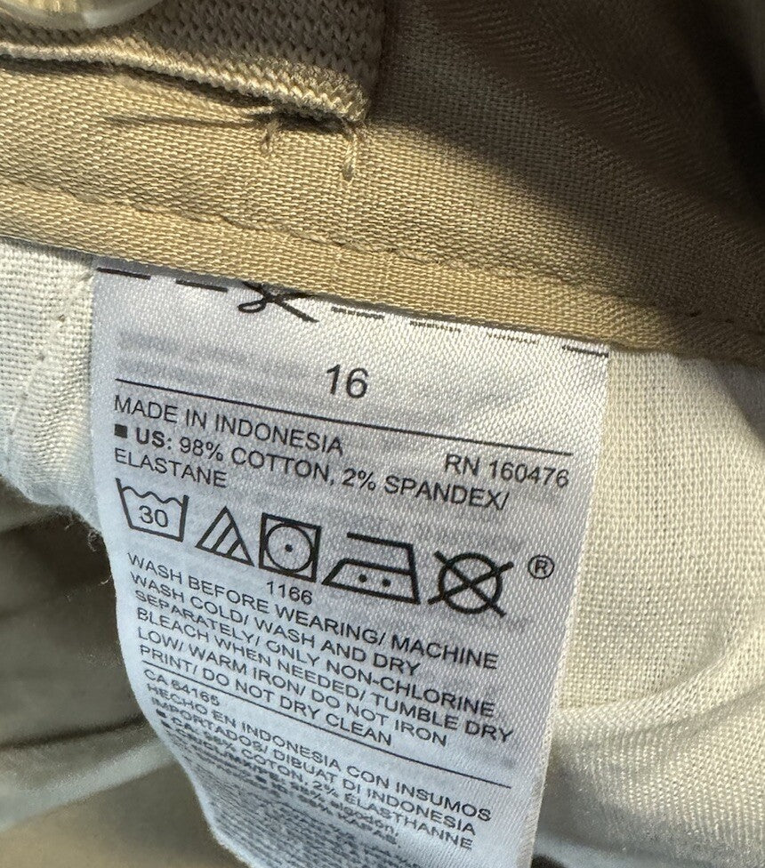 Old Navy Womens Pants Beige Size 16 Chino High Rise Straight Cotton Blend