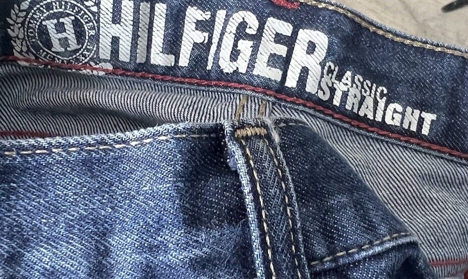 Tommy Hilfiger Mens Jeans Blue Size 33x30 Straight Medium Wash Denim