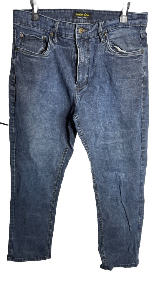 Urban Star Men's Stretch Relaxed Fit Straight Leg Jeans 34x30