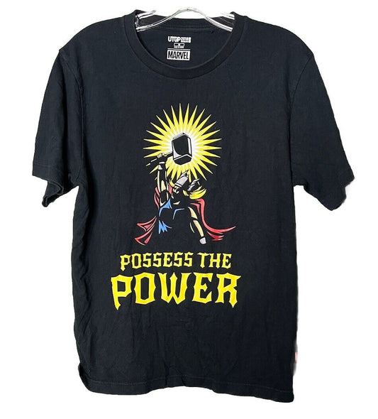 Marvel x UNIQLO UTGP 2018 Mens Medium Thor Possess The Power Short Sleeve Black