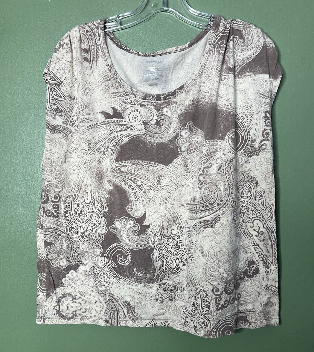 St. Johns Bay Shirt Womens XL Short Sleeve Cotton T-Shirt