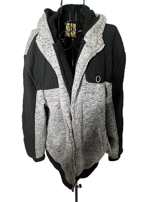 Brooklyn Laundry Hoodie Sweater XL Fleece Lined Zipper