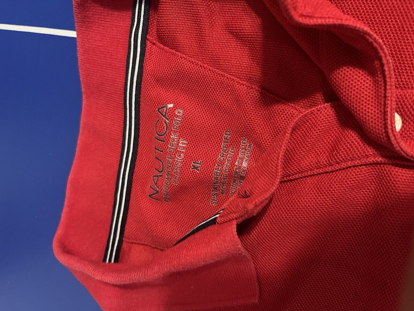 Nautica Polo Shirt Men's XL Red Short Sleeve Golf Performance