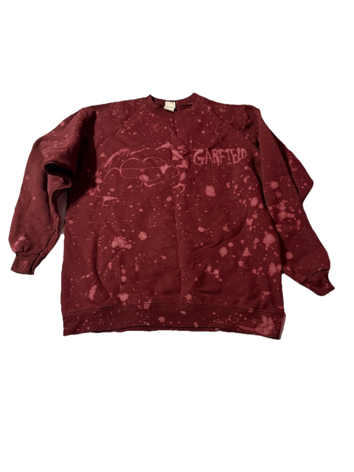 Garfield Maroon Sweatshirt Size L Unisex