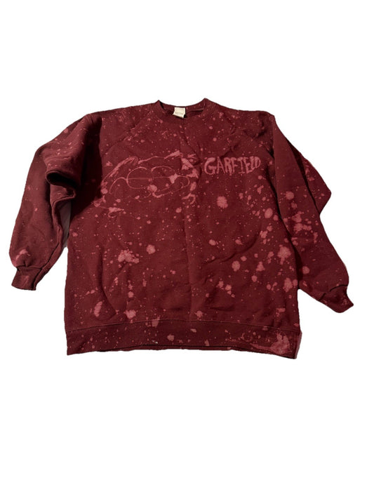 Garfield Maroon Sweatshirt Size L Unisex