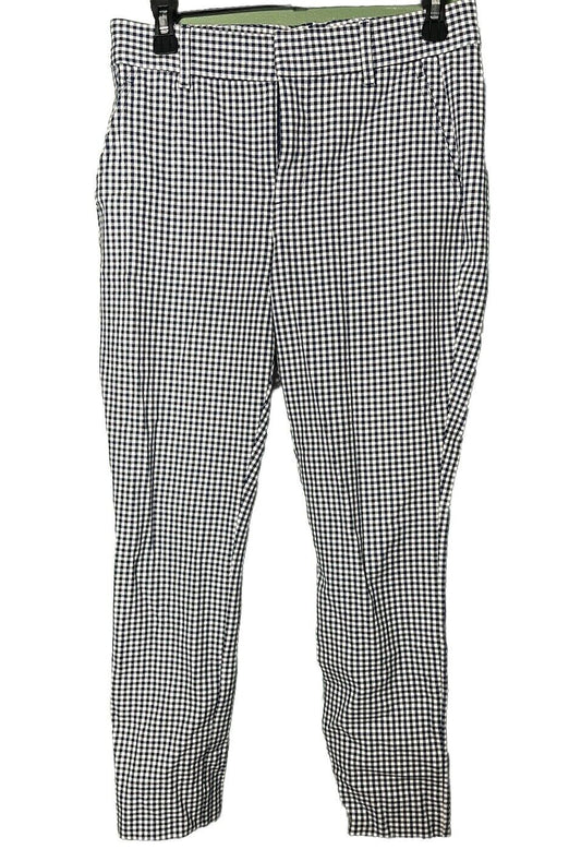 Gap Pants 4 Womens Check Signature Skinny Ankle Check Black white