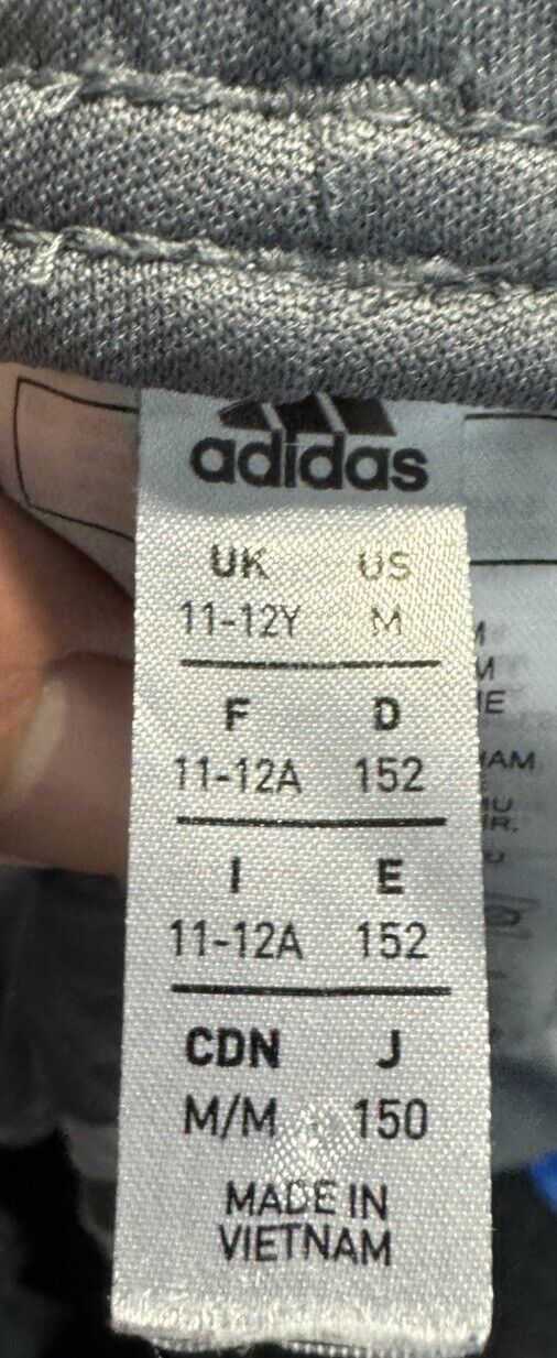 Adidas Pants Boys Medium Size 10/12 Pockets White Logo Kids Youth 24x27