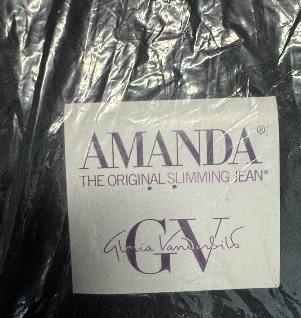 Gloria Vanderbilt Women's Plus Size 22W Amanda Tapered Leg Black Jeans NEW