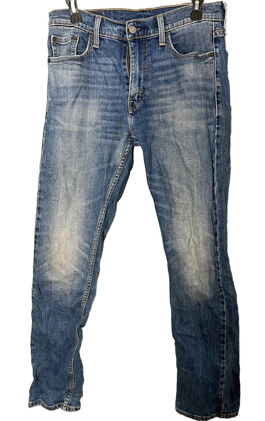 Levi's Mens Jeans 513 30x30 Slim Fit Straight Leg Dark Wash Blue Denim Mid Rise