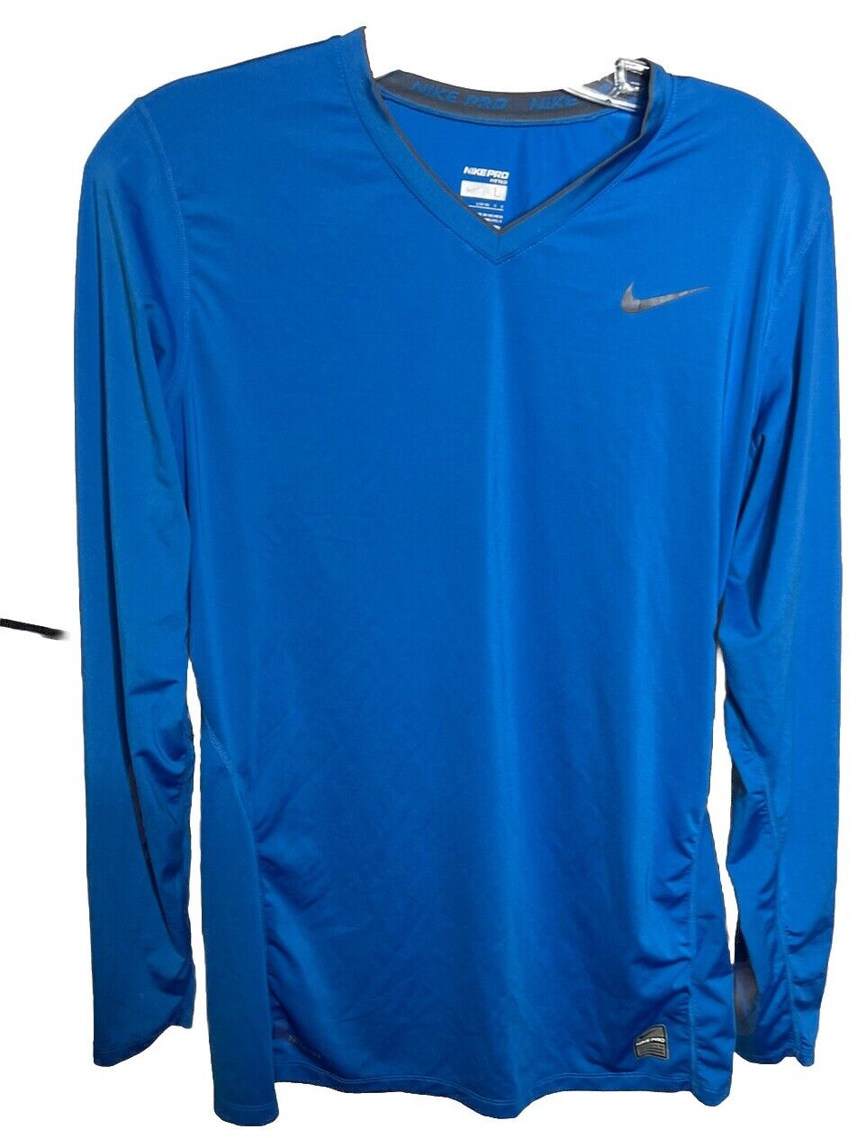 Nike Pro MINT Base Layer Shirt Boys Large 12-14 Blue Long Sleeve