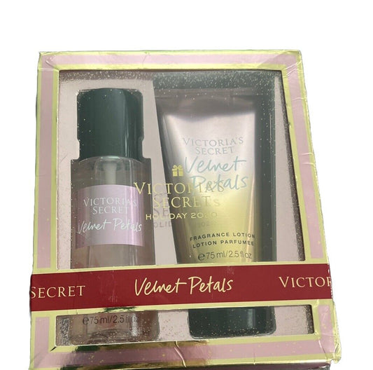 VICTORIA’S SECRET “Velvet Petals” Duo Gift Set Fragrance Mist/Body Lotion 2.5 Oz