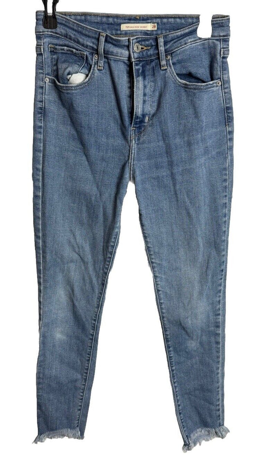 Levi’s 721 Women Jeans Blue Tag Size 28 High Rise Skinny Denim