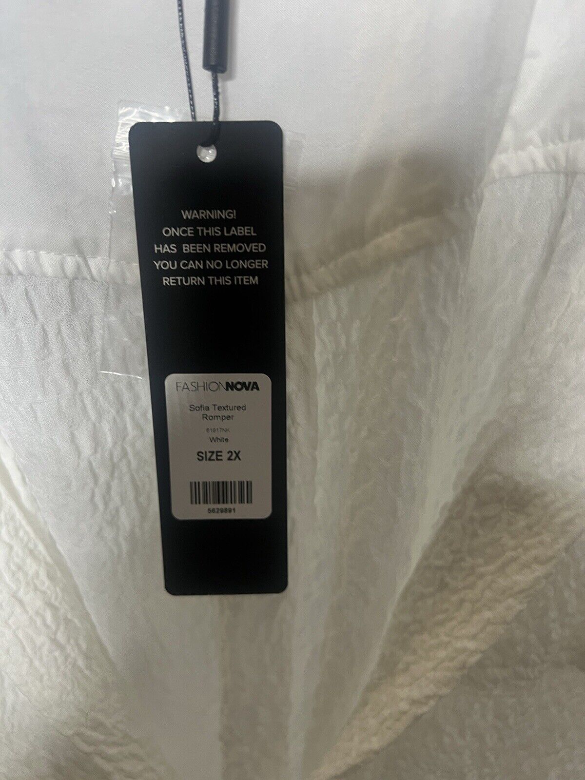 Fashion Nova White Knee Length Dress Women's Size 2X