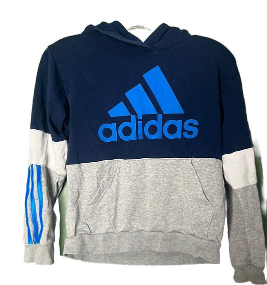Adidas Sweater Boys Youth Large 10/12  Hoodie Pullover Athletic Sweatshirt