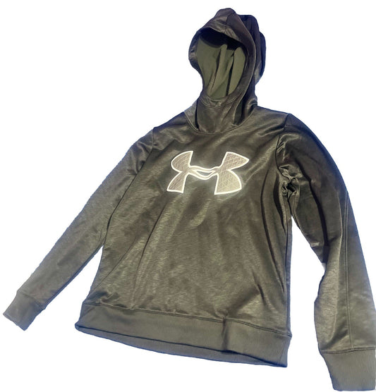 Under Armour Sweatshirt Mens Small  Gray Sweater Hoodie Cold Gear Lightweight