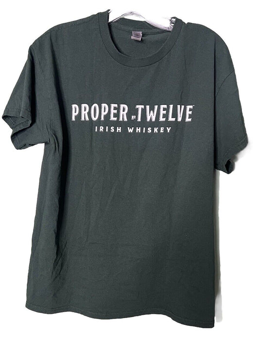 Proper No Twelve Irish Whiskey Green Short Sleeve T-Shirt Large