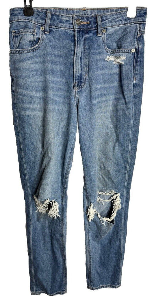 American Eagle Women's Size 4 Regular Distressed Medium Wash Stretch Jeans