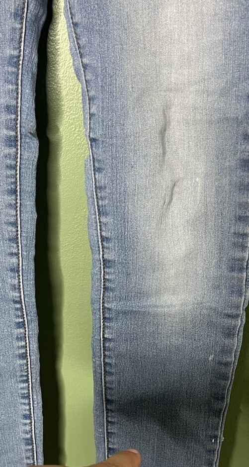 S.O.N.G. Jeans Size 1/25 Blue Curvy High Rise Skinny Ankle/ Some Wear And Tear